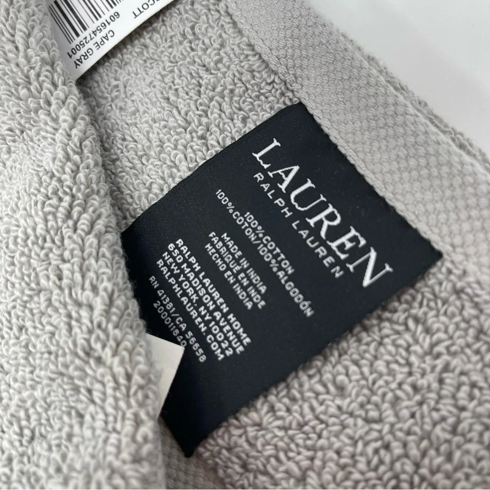Lauren Ralph Lauren set of 2 Wescott Cape Gray Hand Towels NWT